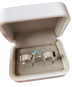 Alianças de Namoro em Prata 950 7mm | Modelo Branca 02 | Anatômicas | Lisas e Polidas