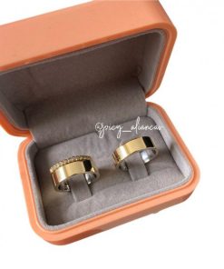 Alianças de Casamento 6mm | Modelo Áurea | Moeda Antiga Banhada a Ouro 18K - Aparador de Incluso 