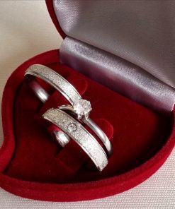 Alianças De Namoro 4mm Diamantado Cor Prata