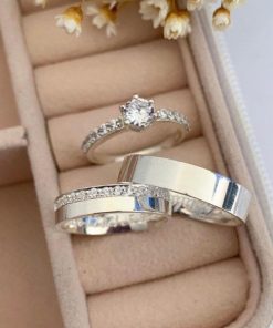 Alianças de Namoro 5mm em Prata 950 | Modelo Crislayne | Anatômico