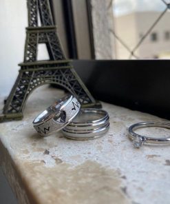 Par De Alianças Para Namoro Aço Cirugirco Pomo 06