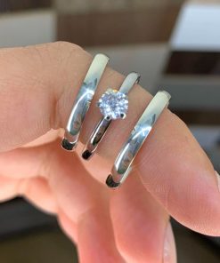 Alianças De Namoro Aço 3mm Tradicional Liso Modelo Piece