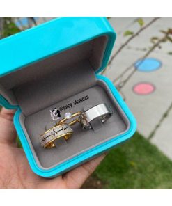 Par De Alianças Prata Em Aço Cirúrgico 8mm Namoro- MOD 26