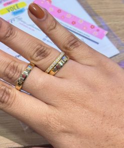 Alianças de Casamento 4mm | Modelo Chanfrado | Semi Anatômico | Moeda Antiga Banhada a Ouro 18K | Aparador Incluso