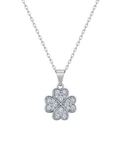 Colar Trevo Brilhante em Aço Inox – Presente Perfeito para Ela