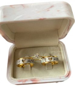 Par De Alianças Te Amo Modelo Carlene