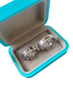 Alianças De Namoro 6mm Polido Personalizado I Love You