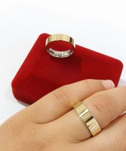 Alianças de Noivado e Casamento 6mm | Modelo Selena | Semi Anatômico