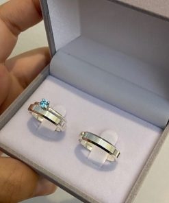 Alianças de Namoro 4mm em Prata 950 | Modelo Fino | Semi Anatômico com Acabamento Chanfrado