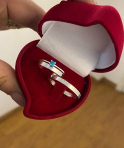 Alianças de Namoro 2mm em Prata 950 | Modelo Reto Liso | Semi Anatômico