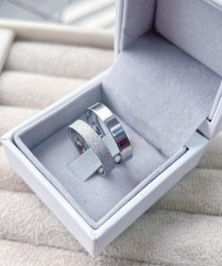 Alianças De Namoro Modelo Mily 4mm Diamantado