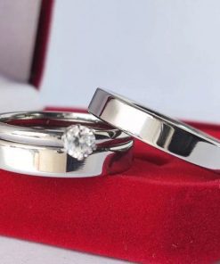 Par De Alianças De Namoro Reto 4mm Cod555