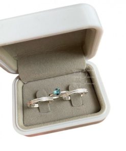 Alianças de Namoro em Prata 950 3mm | Modelo Bele | Semi Anatômico | Com 2 Frisos