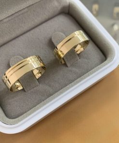 Aliança de Ouro 18K | Modelo Reto Semi-Anatômico 7mm | Liso com Frisos Laterais | Casamento e Noivado