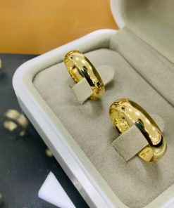 Aliança de Ouro 18K | Modelo Tradicional Abaulado 5mm | Semi-Anatômico | 7g o Par | Casamento e Noivado