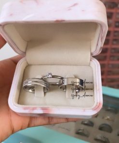 Par De Alianças Prata Em Aço Cirúrgico 6mm Fosco Modelo Lizi