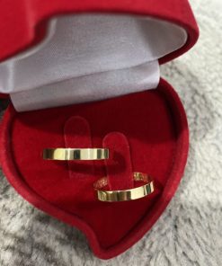 Aliança de Ouro 18K | Modelo Reto Semi-Anatômico 4mm | Casamento e Noivado