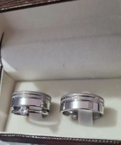 Alianças De Namoro 8mm Diamantado Modelo Jany