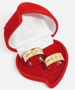 Alianças de Casamento 8mm | Modelo Reto com Friso Central | Moedas Antigas