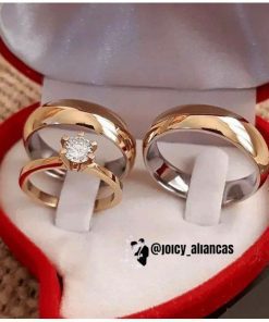 Alianças de Casamento 6mm | Modelo Elsa | Tradicional Anatômico | Moeda Antiga Banhada a Ouro 18K