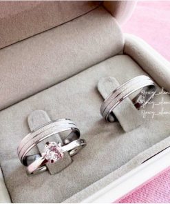 Par De Alianças De Namoro Diamantado 6mm