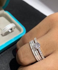 Alianças de Namoro em Prata 950 5mm | Modelo Diamantado com 2 Frisos Laterais Canto a Canto | Semi Anatômico