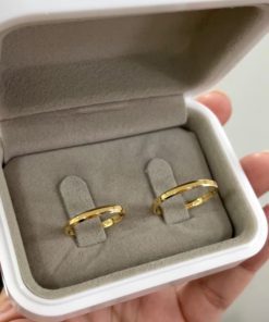 Aliança de Ouro 18K | Modelo Chanfrado Semi-Anatômico 2mm | Casamento e Noivado