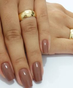 Alianças de Casamento 7mm | Modelo Tradicional | Moeda Antiga Banhada a Ouro 18K