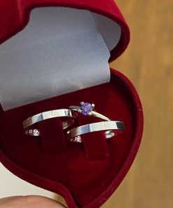 Alianças de Namoro 2mm em Prata 950 | Modelo Fino | Semi Anatômico Liso Polido