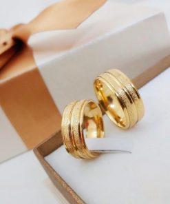 Alianças De Noivado Banhado A Ouro 18k