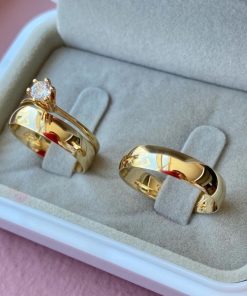 Alianças de Casamento 6mm | Modelo Roma Tradicional | Acabamento Polido