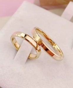 Aliança de Ouro 18K | Modelo Chanfrado Semi-Anatômico 3mm | Casamento e Noivado
