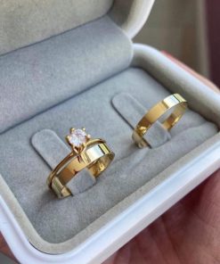 Alianças de Casamento 4mm | Modelo Dayana 03 | Reto Semi Anatômico – Moedas Antigas