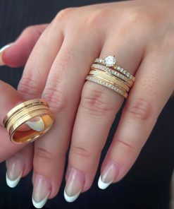 Alianças de Casamento 8mm | Estilo Bulgari | Gravação a Laser Opcional