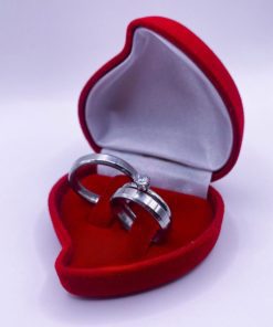 Par De Alianças Prata Em Aço Cirúrgico 4mm Chanfrado