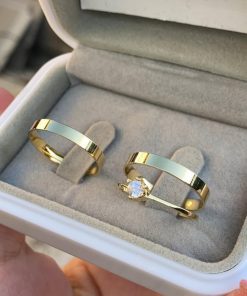Aliança de Ouro 18K | Modelo Reto Semi-Anatômico 3mm | Casamento e Noivado