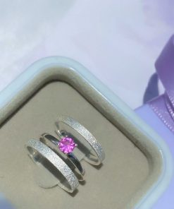 Alianças de Namoro Finas 3mm em Prata 950 | Semi Anatômica | Diamantado