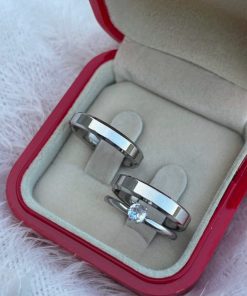 Par De Alianças De Namoro Chanfrado 4mm Cod 617