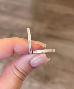 Alianças de Namoro em Prata 950 | Modelo Fino 2mm | Reto Semi Anatômico com 2 Frisos e Lateral Baixa