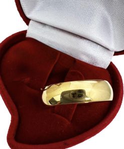 Aliança Individual em Aço Cirúrgico Banhada a Ouro 18K | Modelo Tradicional 6mm Anatômico