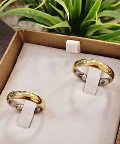 Alianças de Casamento 4mm | Tradicional Abaulado | Moedas Antigas com Forro Antialérgico Opcional