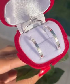 Alianças de Namoro Finas em Prata 950 2mm | Modelo Isla 02 | Semi Anatômico