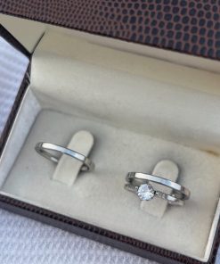 Alianças de Namoro em Aço Cirúrgico | Par de Alianças Prata 1,8mm | Finas e Lisas