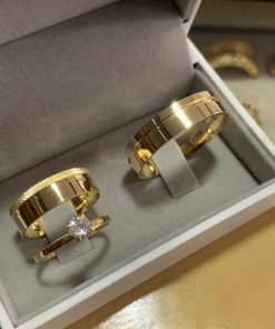 Aliança de Ouro 18K | Modelo Kelvin Reto Semi-Anatômico 6mm | 8g o Par | Casamento e Noivado