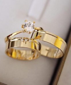 Alianças de Casamento 6mm | Modelo Hilary | Semi Anatômico | Moeda Antiga Banhada a Ouro 18K