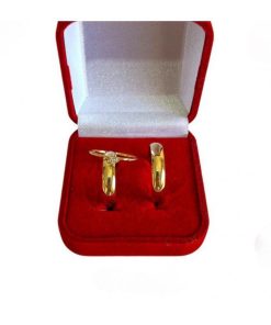 Alianças de Casamento Ouro 10K com Revestimento em Aço 3mm | Modelo Tradicional Redondo Liso Anatômico