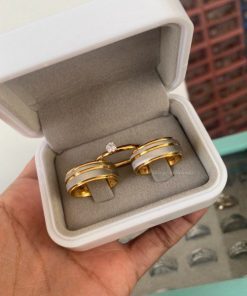 Par De Alianças Prata Em Aço Cirúrgico 8mm Fosco Modelo Ana Clara