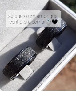 Alianças De Namoro Modelo Diamantado Black 8mm