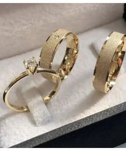 Alianças de Casamento 6mm | Modelo Nicole | Feminina com 1 Pedra de Zircônia Central