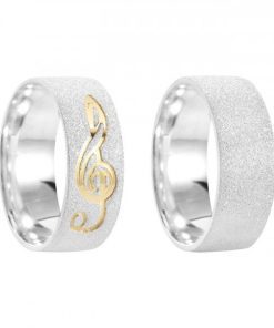 Alianças De Namoro Prata 950 Personalizado 8mm Mod 004